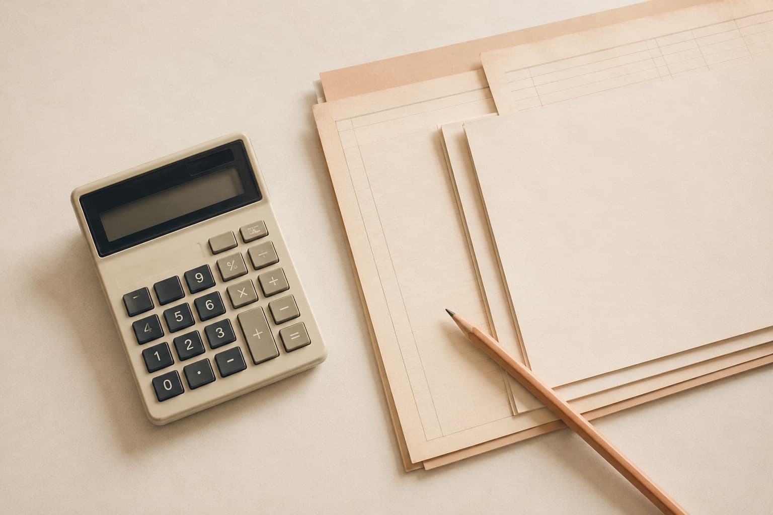 Desk calculator and ledger sheets — working out the cost per MVA lead and cost per signed case
